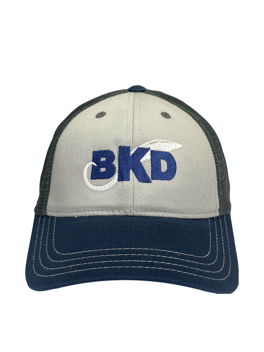 BKD Blue and Dark Green Mesh Trucker Hat